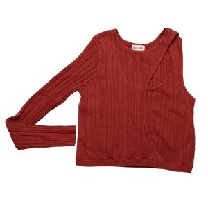 Open Edit One Sleeve Sweater Size L